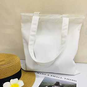 Túi vải tote nữ Canvas trơn trắng Gady