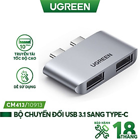 Mua Bộ chuyển đổi 2 cổng USB type C sang 3.1 hỗ trợ cho Macbook UGREEN 10913-Hàng chính hãng