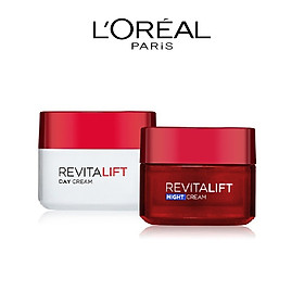 Bộ Kem Dưỡng Chống Lão Hoá Giảm Nếp Nhăn Ngày Và Đêm L'Oreal Paris Revitalift 50ml