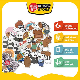 We Bare Bears - Set 30 sticker hình dán