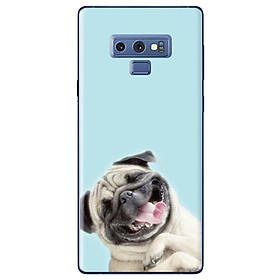 Ốp Lưng Dành Cho Samsung Galaxy Note 9 - Pulldog Smile Nền Xanh
