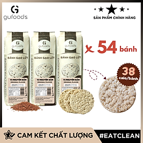 Bánh gạo lứt GUfoods (510g) - Không chiên dầu, Không đường, Từ gạo và ngũ cốc nguyên hạt, Lành mạnh, Phù hợp Eat clean, Ăn vặt healthy, Thực dưỡng, Tập gym, Thuần chay, Đa dạng hương vị