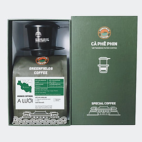 Đặc Sản Huế - Hộp quà tặng cà phê đặc sản Huế - Arabica A Lưới Greenfields Coffee - Xay sẵn pha phin