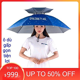 SALE LỚN ô dù đội đầu 2 tầng ô câu cá loại 1 siêu mát