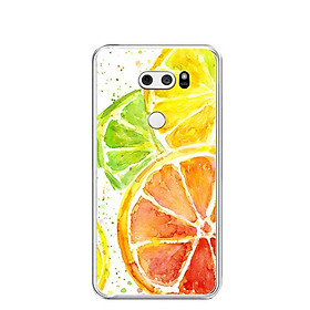 Ốp lưng dẻo cho điện thoại LG V30 - 0229 ORANGES - Hàng Chính Hãng