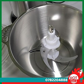 Máy Xay Thịt Mini Cho Gia Đình - Cối Inox - Bạc Phối Đen - CH Hương Thị Miễn Phí Vận Chuyển