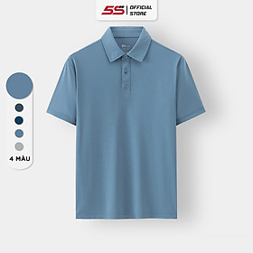 Áo Polo Nam 5S FASHION, Chất Nhẹ, Mát, Dệt Hiệu Ứng, Trơn Basic, Màu Sắc Dễ Mặc (APC24067)