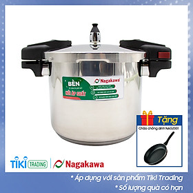 Nồi Áp Suất Cơ Inox Cao Cấp Đáy Từ Nagakawa NAG1452 (5L) - Dùng Trên Mọi Loại Bếp - Hàng Chính Hãng