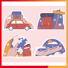 Combo 10 sheet sticker dán đồ chơi cực xinh xắn, phù hợp cho sổ tay, laptop, mũ bảo hiểm và vali.