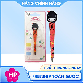 Nhíp Nhổ Lông Mày Thép Không Gỉ Sweet Rabbit Japanese Girl Eyebrow Tweezer Geisha Mujaki (Màu Cam)