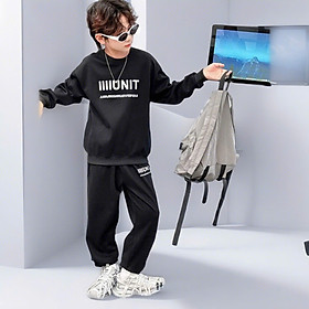 Bộ nỉ bé trai cổ tròn 5-12 tuổi chữ A và IIIIUN vải dày dặn cao cấp dáng khỏe khoắn thời trang