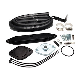 EGR Removal Kit, Aluminum Alloy Auto EGR Extinguishing Kit Professional Auto EGR Cooler Removal Kit for Powerstroke 6.7L F250 F350 2011 2017