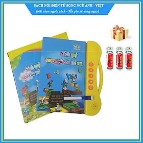 (Bản cao cấp) Sách quý song ngữ cho trẻ em - Sách nói điện tử song ngữ (Anh-Việt) (Kèm theo 3 quả pin sử dụng ngay)
