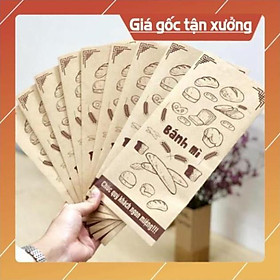 Mua tui giay banh mi 500 túi bánh mì 13x25cm giấy kraff siêu đẹp + tiêu chuẩn an toàn thực phầm