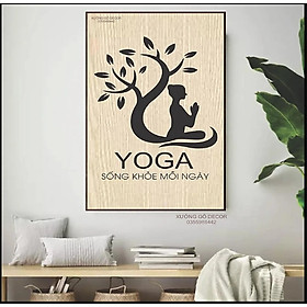 Mua Tranh Decor Yoga Treo Tường Hoa Trang Trí Phòng Thiền   Phòng Tập Yoga ... Bằng Gỗ