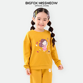 Bộ dài tay bé gái BIGFOX - MISS MEOW size đại, bộ thu đông cho bé phong cách Hàn Quốc hình thiên thần 10 - 31 kg