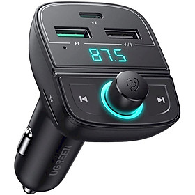 Mua Củ sạc đa năng trên xe hơi gồm phát Bluetooth 5.0 + FM + PD QC3.0 + USB + đọc thẻ TF Ugreen 80910 CD229 hàng chính hãng