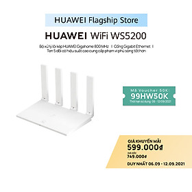 Thiết Bị Định Tuyến Mạng Không Dây HUAWEI Wifi WS5200 | Bộ Xử Lý Lõi Kép HUAWEI Gigahome 800 Mhz | Bốn Ăng | Ten 5 Dbi Có Hiệu Suất Cao Cung Cấp…