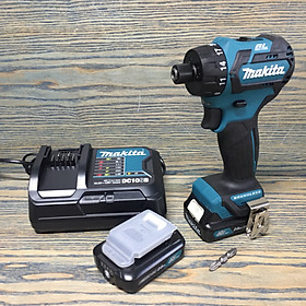 Máy khoan vặn vít dùng pin 12V không chổi than Makita (kèm sạc và 2 pin 2.0Ah)