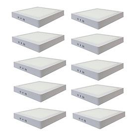 Combo10 đèn ốp trần nổi 12W Tròn Vuông 2 màu ánh sáng độc đáo