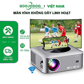 Mua  HÀNG CHÍNH HÃNG GOOJODOQ  Máy Chiếu 4K Wifi Full 1080p Bluetooth Tích Hợp Loa Hỗ trợ đồng bộ màn hình điện thoại thông minh dành cho Android