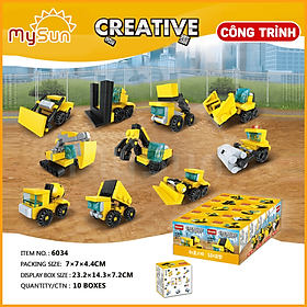 Bộ đồ chơi lắp ráp xếp ghép mô hình thành phố, con vật đơn giản cho bé trai, gái giá rẻ