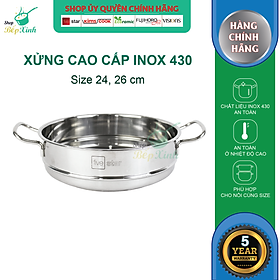 Xửng Hấp Fivestar Tặng 10 Muỗng Ăn Inox - Bạc