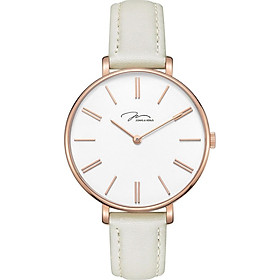 Đồng hồ đeo tay Nữ hiệu JONAS & VERUS X01855-Q3.PPWLW, Máy Pin (Quartz), Kính sapphire chống trầy xước, Dây Da Italy