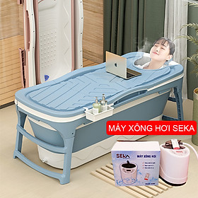 Bồn Tắm Gấp Gọn Người Lớn SEKA Cao Cấp Có Nắp Dùng Cho Cả Gia Đình - Bồn Tắm Thông Minh Size Lớn Xông Hơi Thư Giãn Chất Liệu Nhựa PP Và Hạt Nhựa TPE, Tiện Dụng Cho Việc Gấp Gọn - Hàng chính hãng