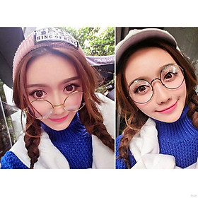 M520-89 Mắt kính thời trang gọng TRÒN kim loại sắc màu cá tính dành cho nam và nữ
