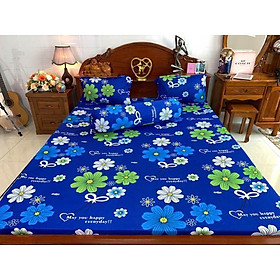 GA CHỐNG THẤM COTTON THUN NANO KHÁNG KHUẨN LOẠI TỐT - HÌNH HOA XANH