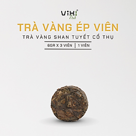 Trà vàng cổ thụ ViXi trà shan tuyết ép viên tiện lợi 6gr