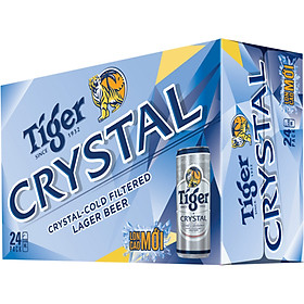 Thùng 24 lon Tiger Crystal lon cao mới (330ml/lon)
