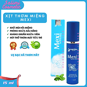 Xịt Thơm Miệng MEXI Quyên Lara - Giúp Hơi Thở Thơm Mát, Hết Hôi Miệng, Giảm Tình Trạng Viêm Lợi, Viêm Chân Răng, Dung Tích 15ml