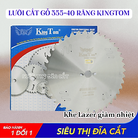 Lưỡi Cưa - Lưỡi Cắt Gỗ Cao Cấp 355-40 Răng KingTom - Chuyên Gỗ Cứng, Gỗ Có Đinh