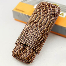 Ống Đựng Xì Gà Hai Điếu HY1205 Bằng Da Chống Thấm Nước (Màu Ngẫu Nhiên)