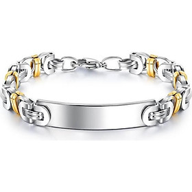 Lắc Tay Nam Dây Xích 2 Màu Titan Ko Đen TT 2489