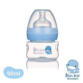 Bình sữa cổ rộng nhựa PP cao cấp KUKU KU5934 - 90ML không BPA
