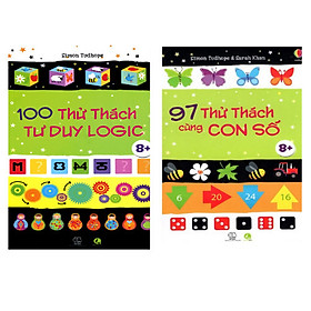 Download sách Sách 97 thử thách cùng con số và 100 thử thách tư duy logic phát triển tư duy iq cho bé - bộ 2 cuốn, in màu ( 6 - 13 tuổi )