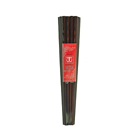 Mua Bộ10 đôi đũa ăn gỗ môc tự nhiên không sơn không nhuộm màu thân nhấn hạt chống lăn