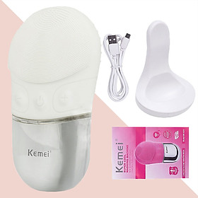 Máy rửa mặt Kemei KM-1070 điều chỉnh 15 mức độ làm sạch da gấp 8 lần thúc đẩy nhanh quá trinh hấp thụ dưỡng chất, loại bỏ da chết thích hợp sử dụng cho tất cả loại da
