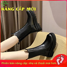 Bốt Nữ Siêu Cổ Chun Cao Cấp Độn Đế - Boots Cổ Cao Thời Trang Hàn Quốc