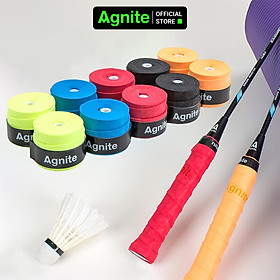[Màu ngẫu nhiên Pastel] Quấn cán vợt cầu lông, tennis chính hãng Agnite, chống trơn trượt, thoáng khí chống mồ hôi, ma sát tốt màu pastel