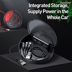 Mua Bộ Dọck sạc tích hợp cáp sạc 3 đầu Baseus Car Sharing Charging Station - Hàng chính hãng