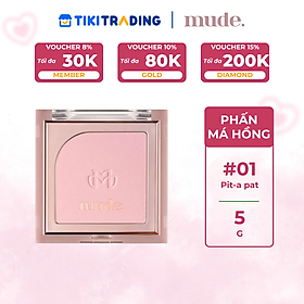 Phấn Má Hồng Mịn Lì Kiềm Dầu Chuẩn Màu mude Flutter Blusher (5g)