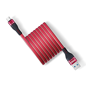Cáp dù dẹt sạc nhanh và truyền dữ liệu cao cấp Vivumax CF88 đầu sạc Type C dành cho Samsung Oppo Xiaomi Vsmart  Nokia Realme  Hàng Chính Hãng - Màu Đỏ