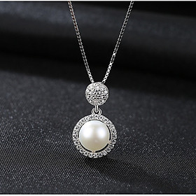 Vòng cổ ngọc trai và bạc VC092