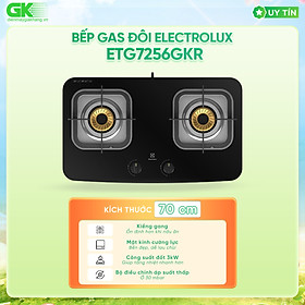 Bếp ga dương Electrolux 70cm UltimateTaste 300 với 2 vùng nấu ETG7256GKR, Điều khiển dễ dàng, Thiết kế chắc chắn và ổn định [Hàng chính hãng]