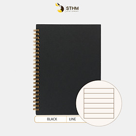 Hình ảnh  Sổ tay lò xo bìa trơn cao cấp - Khổ A5 - STHM stationery