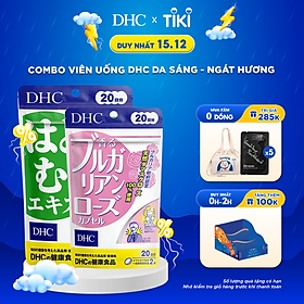 Combo Viên uống DHC Da Sáng - Ngát Hương 20 Ngày Sáng da 20 viên & Hoa